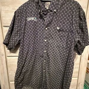 Cinch Men's Gray Geometric Button Down Shirt